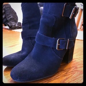 Blue Suede Booties